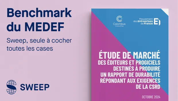 Benchmark du MEDEF : Sweep, seule à cocher toutes les cases